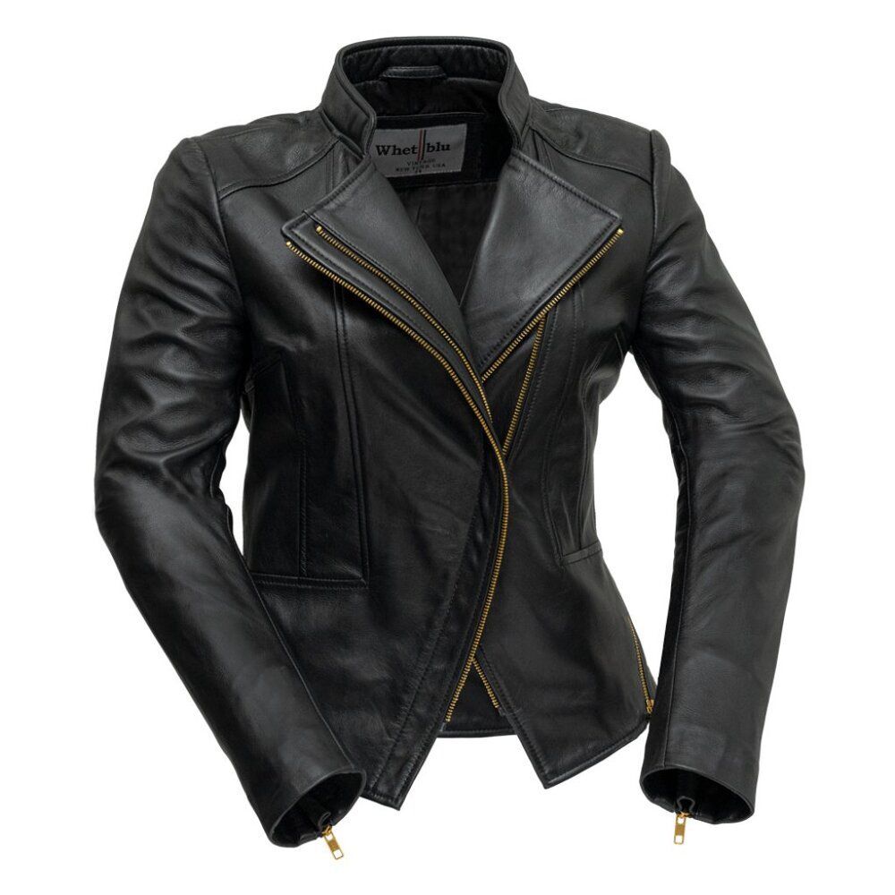 Zoey Women's Premium Leather Motorcycle Riding Jacket Leather Jacket